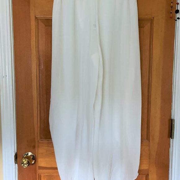 Women's Vestidos Size L White Butterfly Pants - Picture 2 of 11